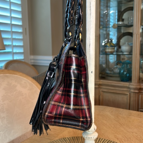 Patricia Nash Rienzo Satchel - Autumn Plaid Purse - Picture 4 of 15